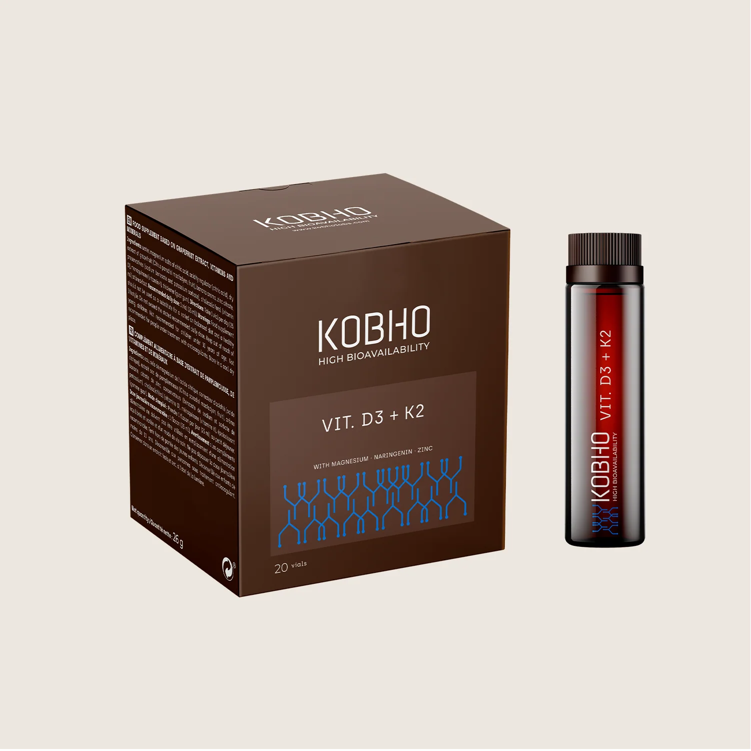Vitamina D3 + K2 - Kobho High bioavailability