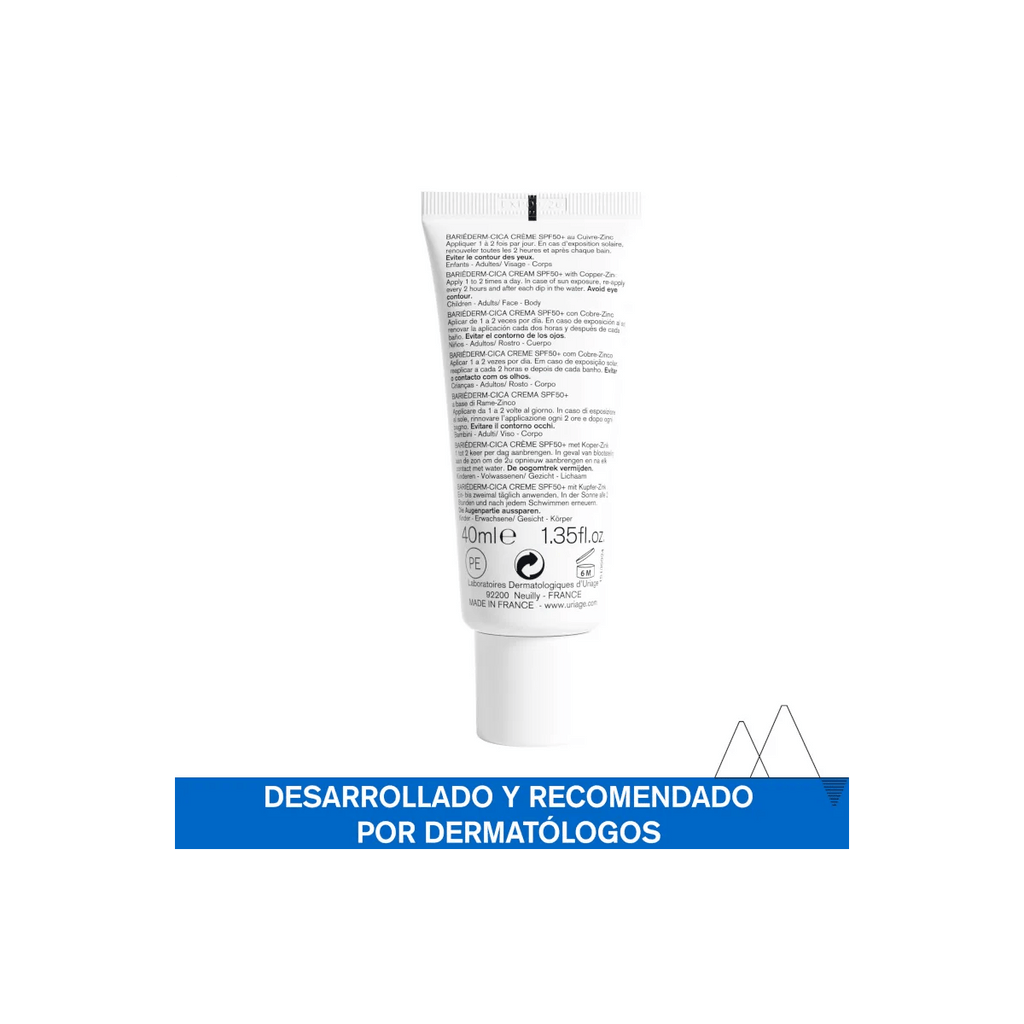 Uriage Bariederm Cica Crema Cu-Zn SPF50+ 40ml