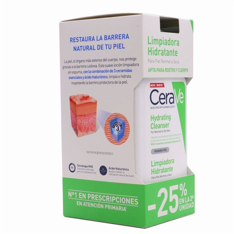 CeraVe Pack Netejadora Hidratant 2x473ml